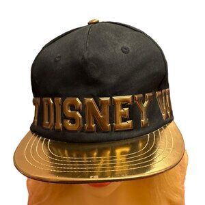 Walt Disney World Black & Gold Snapback Hat Adult 57-60cm